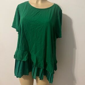 Pleated Hem Tee